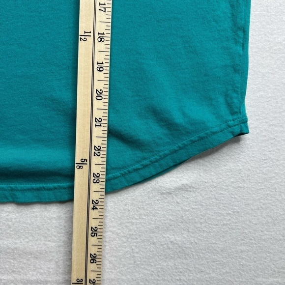 Maori Hook Womens Teal‎ V Neck Short Sleeve T-shirt Size Small - Picture 7 of 8